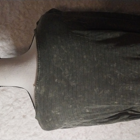 Soft Surroundings Tunic Top Blouse Cotton Boho Embroidered Gray Long Sleeve - Picture 5 of 8